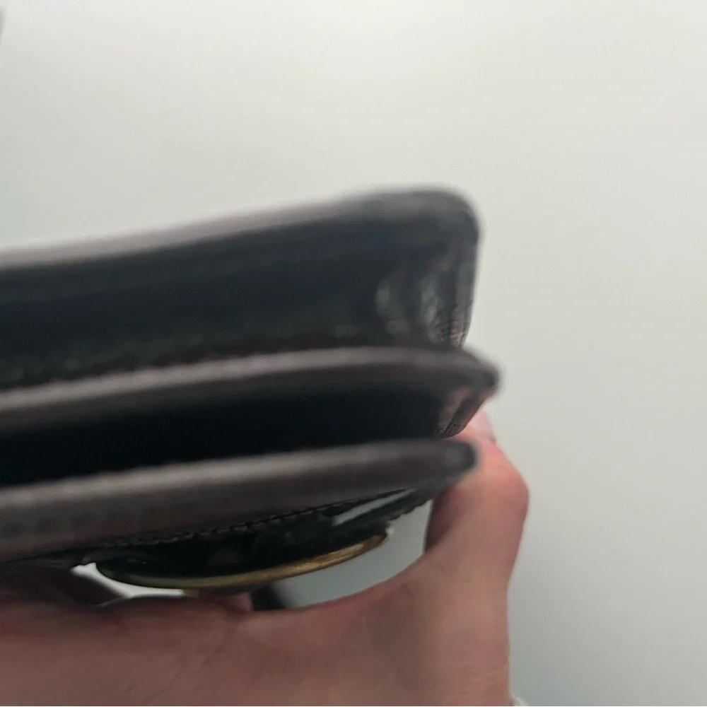 Vintage Coach Madison Carriage Brown Patent Leather Wristlet/Clutch/Wallet